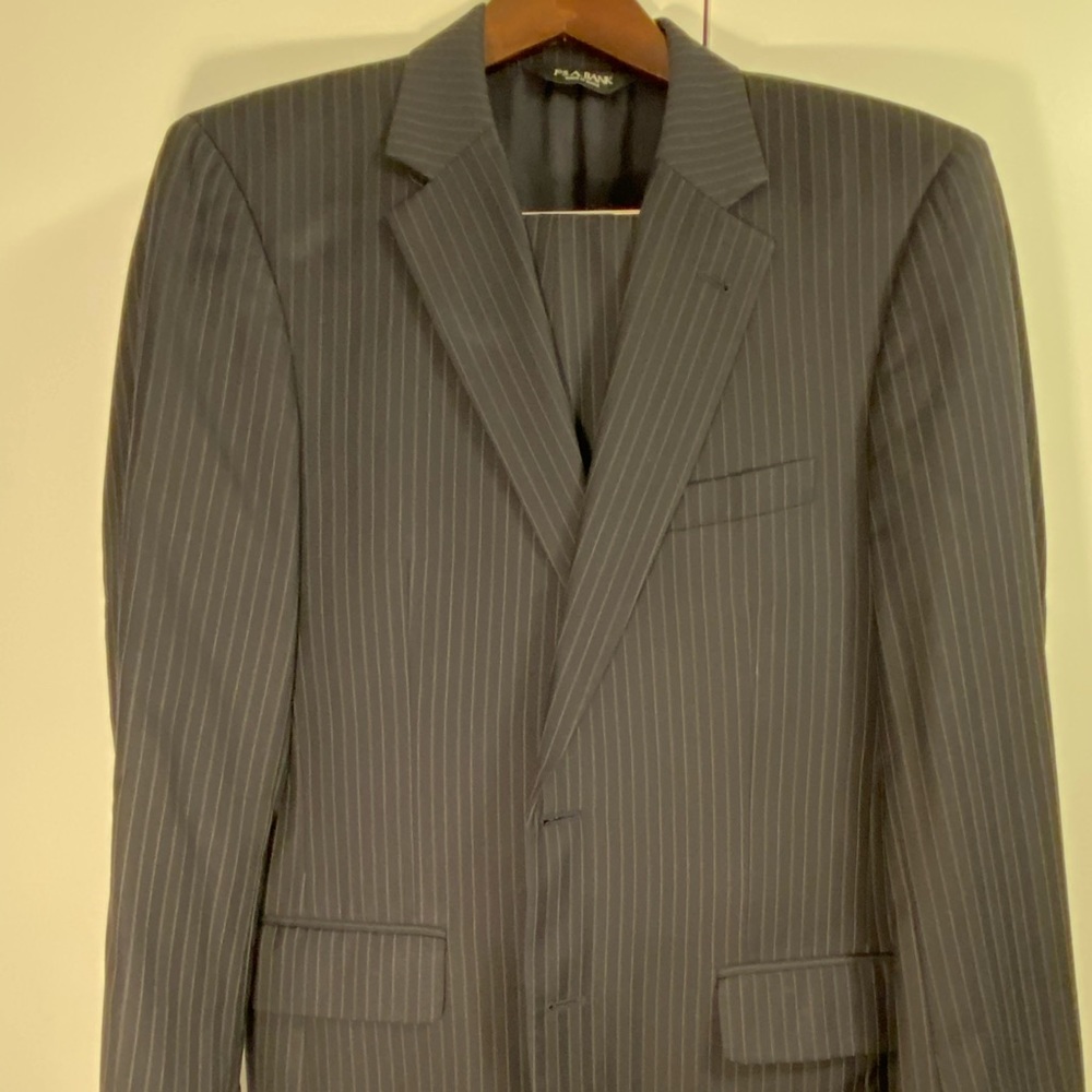 Gray Pinstriped Jos. A. Bank Suit
